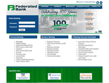 Tablet Screenshot of federatedbank.com
